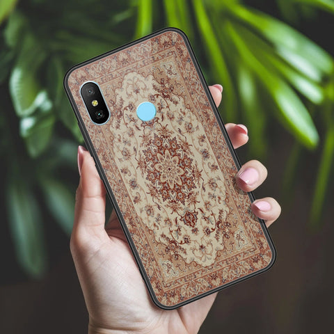 Xiaomi Mi A2 Cover - ONation Persian Rugs Series 2 - HQ Ultra Shine Premium Infinity Glass Soft Silicon Borders Case