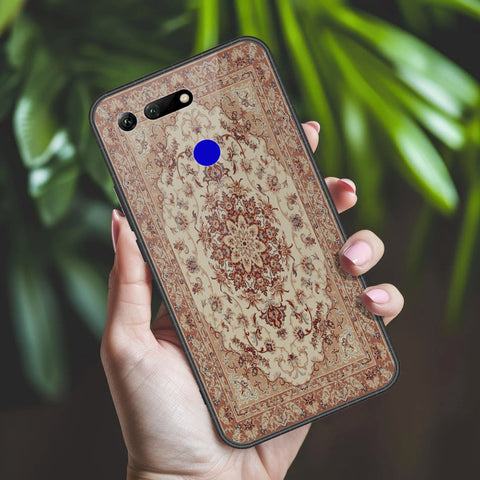 Huawei Honor View 20 Cover - ONation Persian Rugs Series 2 - HQ Ultra Shine Premium Infinity Glass Soft Silicon Borders Case