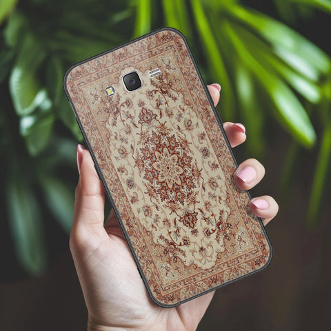 Samsung Galaxy J7 2015 Cover - ONation Persian Rugs Series 2 - HQ Ultra Shine Premium Infinity Glass Soft Silicon Borders Case