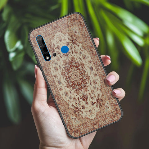 Huawi P20 Lite 2019 Cover - ONation Persian Rugs Series 2 - HQ Ultra Shine Premium Infinity Glass Soft Silicon Borders Case