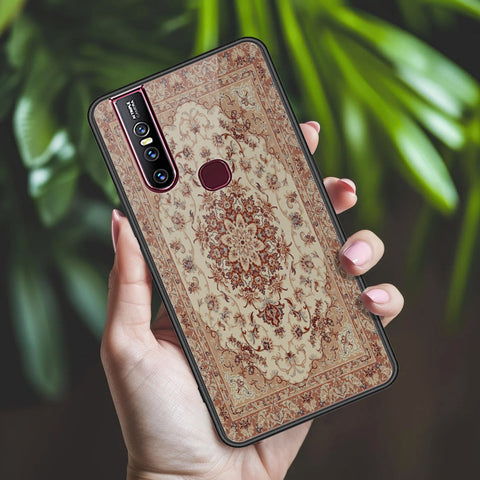 Vivo V15 Cover - ONation Persian Rugs Series 2 - HQ Ultra Shine Premium Infinity Glass Soft Silicon Borders Case