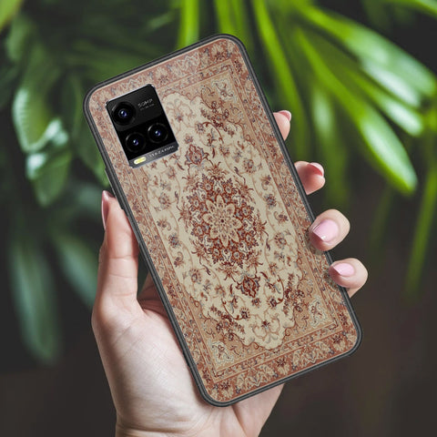 Vivo Y33s Cover - ONation Persian Rugs Series 2 - HQ Ultra Shine Premium Infinity Glass Soft Silicon Borders Case