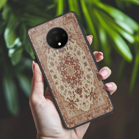 OnePlus 7T Cover - ONation Persian Rugs Series 2 - HQ Ultra Shine Premium Infinity Glass Soft Silicon Borders Case