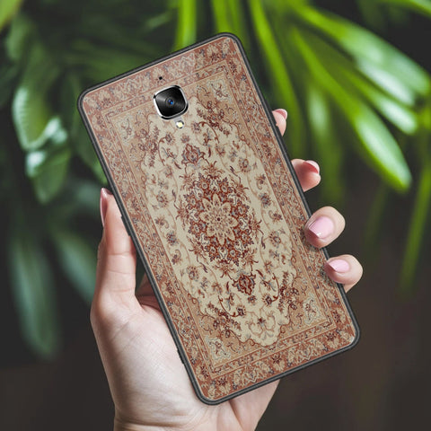 Oneplus 3 Cover - ONation Persian Rugs Series 2 - HQ Ultra Shine Premium Infinity Glass Soft Silicon Borders Case