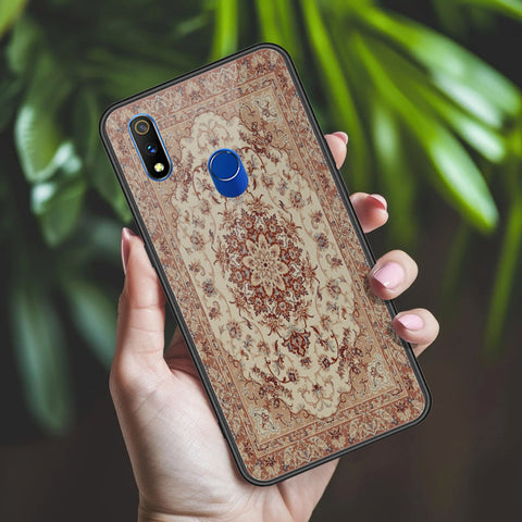 Realme 3 Pro Cover - ONation Persian Rugs Series 2 - HQ Ultra Shine Premium Infinity Glass Soft Silicon Borders Case