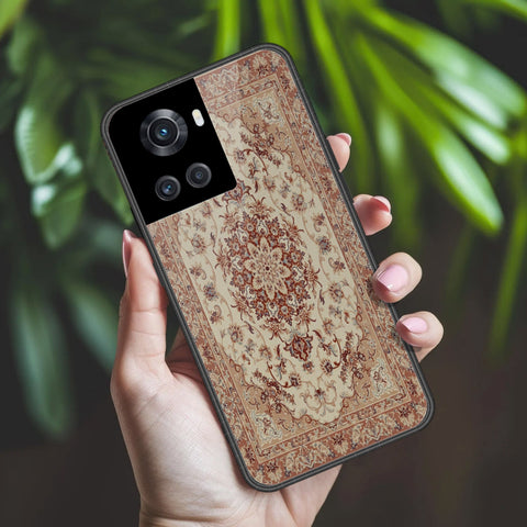 OnePlus 10R Cover - ONation Persian Rugs Series 2 - HQ Ultra Shine Premium Infinity Glass Soft Silicon Borders Case