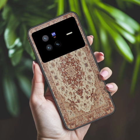 Vivo X80 Cover - ONation Persian Rugs Series 2 - HQ Ultra Shine Premium Infinity Glass Soft Silicon Borders Case