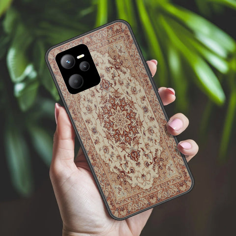 Realme V25 Cover - ONation Persian Rugs Series 2 - HQ Ultra Shine Premium Infinity Glass Soft Silicon Borders Case