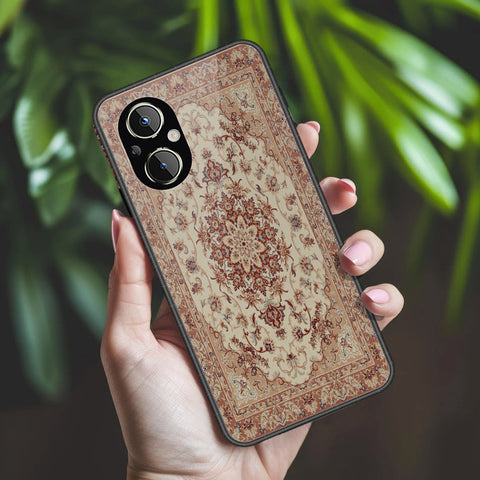 Oppo A96 Cover - ONation Persian Rugs Series 2 - HQ Ultra Shine Premium Infinity Glass Soft Silicon Borders Case
