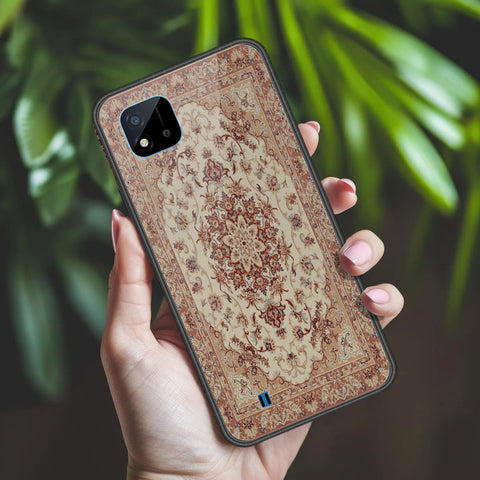Realme Narzo 50i Cover - ONation Persian Rugs Series 2 - HQ Ultra Shine Premium Infinity Glass Soft Silicon Borders Case
