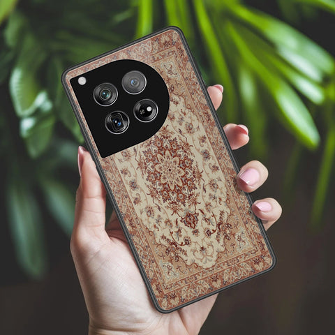 OnePlus 12 Cover - ONation Persian Rugs Series 2 - HQ Ultra Shine Premium Infinity Glass Soft Silicon Borders Case