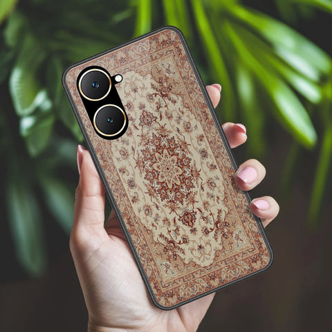 Vivo Y03 Cover - ONation Persian Rugs Series 2 - HQ Ultra Shine Premium Infinity Glass Soft Silicon Borders Case