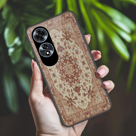 Oppo A60 Cover - ONation Persian Rugs Series 2 - HQ Ultra Shine Premium Infinity Glass Soft Silicon Borders Case