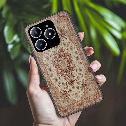 Realme Narzo N61 Cover - ONation Persian Rugs Series 2 - HQ Ultra Shine Premium Infinity Glass Soft Silicon Borders Case