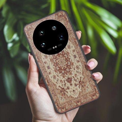 Xiaomi 14 Ultra Cover - ONation Persian Rugs Series 2 - HQ Ultra Shine Premium Infinity Glass Soft Silicon Borders Case