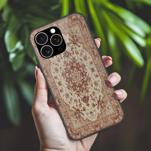 IPhone 15 Pro Cover - ONation Persian Rugs Series 2 - HQ Ultra Shine Premium Infinity Glass Soft Silicon Borders Case