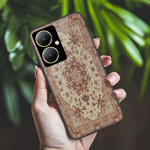Vivo Y35m Plus Cover - ONation Persian Rugs Series 2 - HQ Ultra Shine Premium Infinity Glass Soft Silicon Borders Case