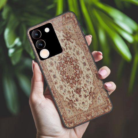 Vivo V29e Cover - ONation Persian Rugs Series 2 - HQ Ultra Shine Premium Infinity Glass Soft Silicon Borders Case