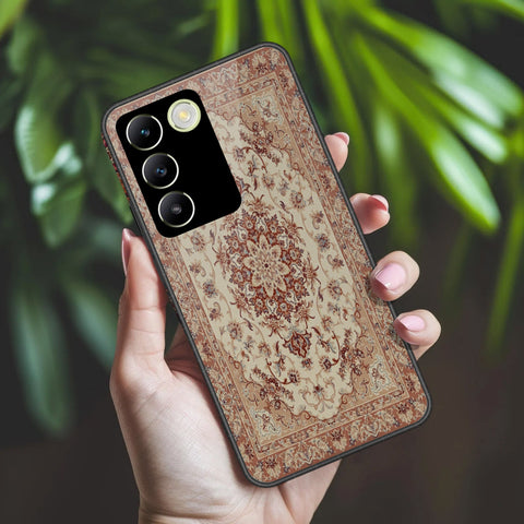 Vivo V30 Lite 4G Cover - ONation Persian Rugs Series 2 - HQ Ultra Shine Premium Infinity Glass Soft Silicon Borders Case