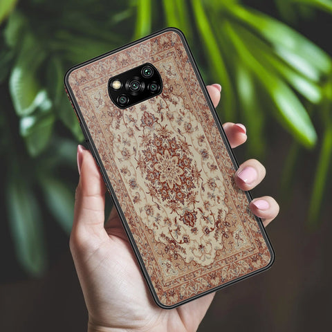 Xiaomi Poco X3 Cover - ONation Persian Rugs Series 2 - HQ Ultra Shine Premium Infinity Glass Soft Silicon Borders Case