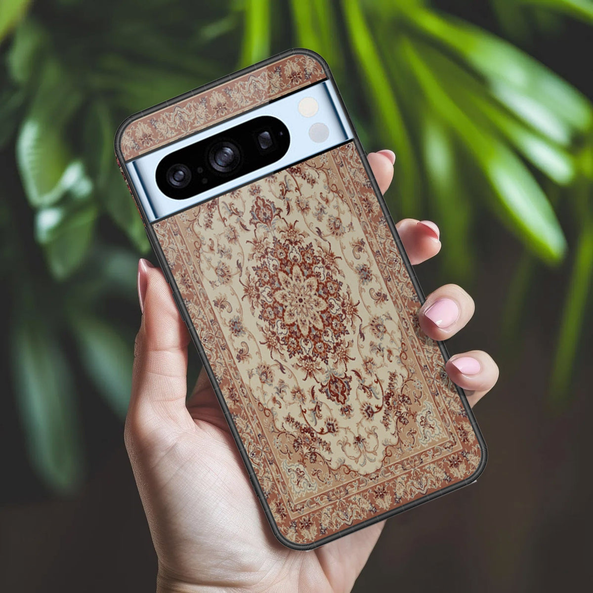 Google Pixel 8 Pro Cover - ONation Persian Rugs Series 2 - HQ Ultra Shine Premium Infinity Glass Soft Silicon Borders Case (Fast Delivery))