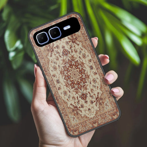 Infinix Smart 10 Plus Cover - ONation Persian Rugs Series 2 - HQ Ultra Shine Premium Infinity Glass Soft Silicon Borders Case