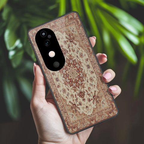 Vivo V40 Pro Cover - ONation Persian Rugs Series 2 - HQ Ultra Shine Premium Infinity Glass Soft Silicon Borders Case