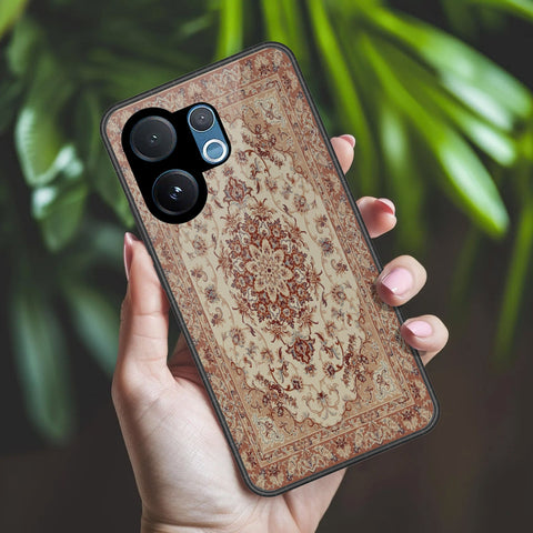 Vivo V40 Lite (IDN) Cover - ONation Persian Rugs Series 2 - HQ Ultra Shine Premium Infinity Glass Soft Silicon Borders Case
