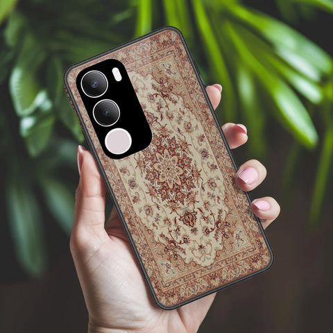 Vivo Y19 5G Cover - ONation Persian Rugs Series 2 - HQ Ultra Shine Premium Infinity Glass Soft Silicon Borders Case