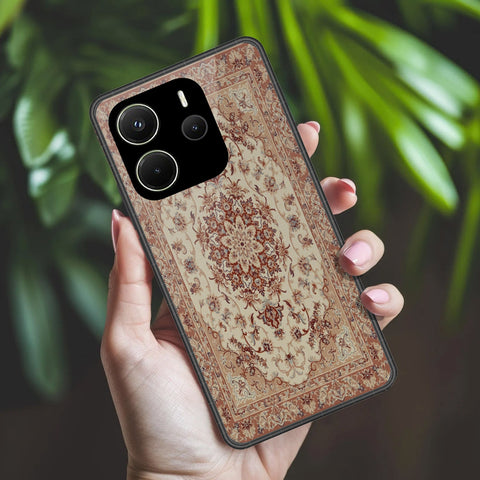 Xiaomi Redmi Note 14 4G Cover - ONation Persian Rugs Series 2 - HQ Ultra Shine Premium Infinity Glass Soft Silicon Borders Case