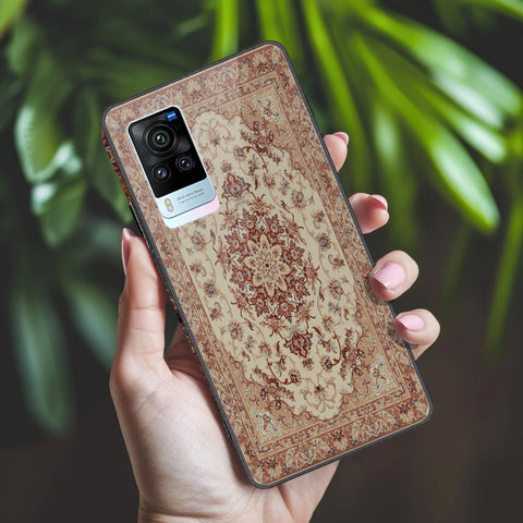 Vivo X60 Pro Cover - ONation Persian Rugs Series 2 - HQ Ultra Shine Premium Infinity Glass Soft Silicon Borders Case