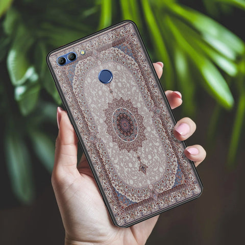 Huawei Y9 2018 Cover - ONation Persian Rugs Series 2 - HQ Ultra Shine Premium Infinity Glass Soft Silicon Borders Case