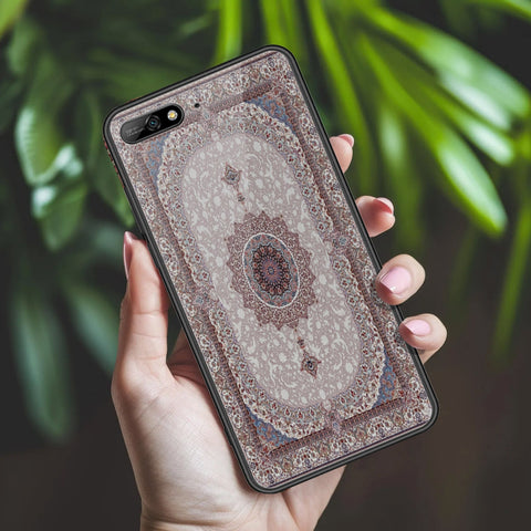 Huawei Y6 Prime 2018 Cover - ONation Persian Rugs Series 2 - HQ Ultra Shine Premium Infinity Glass Soft Silicon Borders Case