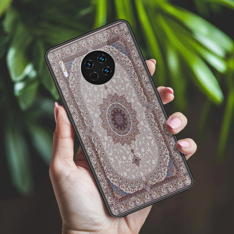 Huawei Mate 30 Cover - ONation Persian Rugs Series 2 - HQ Ultra Shine Premium Infinity Glass Soft Silicon Borders Case