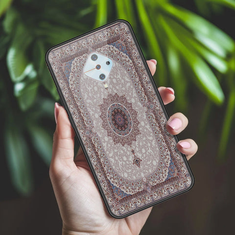 Vivo Y51 (2020 September) Cover - ONation Persian Rugs Series 2 - HQ Ultra Shine Premium Infinity Glass Soft Silicon Borders Case