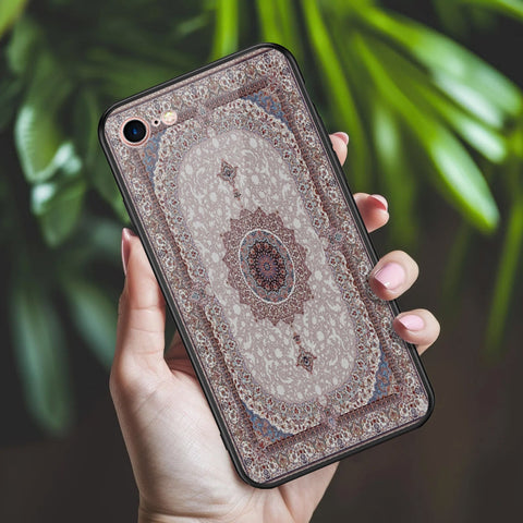 iPhone SE 2020 - ONation Persian Rugs Series 2 - HQ Ultra Shine Premium Infinity Glass Soft Silicon Borders Case