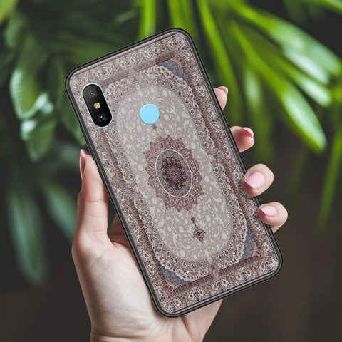 Xiaomi Mi A2 Cover - ONation Persian Rugs Series 2 - HQ Ultra Shine Premium Infinity Glass Soft Silicon Borders Case