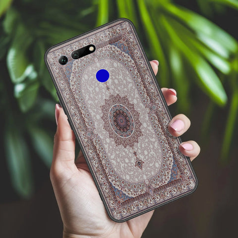 Huawei Honor View 20 Cover - ONation Persian Rugs Series 2 - HQ Ultra Shine Premium Infinity Glass Soft Silicon Borders Case