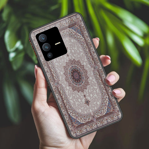 Vivo V23 5G Cover - ONation Persian Rugs Series 2 - HQ Ultra Shine Premium Infinity Glass Soft Silicon Borders Case