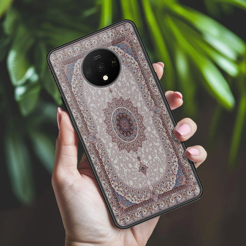 OnePlus 7T Cover - ONation Persian Rugs Series 2 - HQ Ultra Shine Premium Infinity Glass Soft Silicon Borders Case