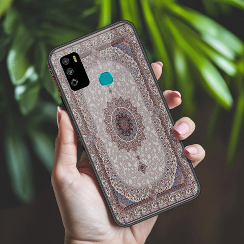 Infinix Hot 9 Play Cover - ONation Persian Rugs Series 2 - HQ Ultra Shine Premium Infinity Glass Soft Silicon Borders Case