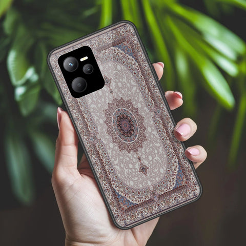 Realme V25 Cover - ONation Persian Rugs Series 2 - HQ Ultra Shine Premium Infinity Glass Soft Silicon Borders Case