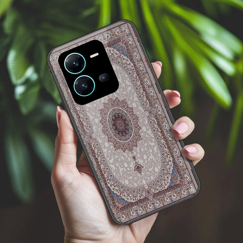 Vivo V25 5G Cover - ONation Persian Rugs Series 2 - HQ Ultra Shine Premium Infinity Glass Soft Silicon Borders Case