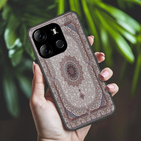 Tecno Pop 7 Pro Cover - ONation Persian Rugs Series 2 - HQ Ultra Shine Premium Infinity Glass Soft Silicon Borders Case