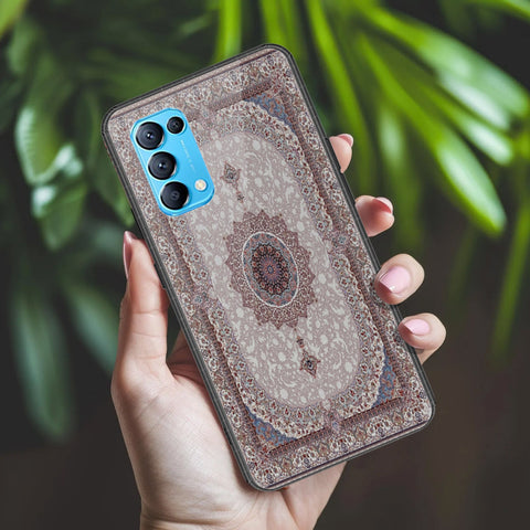 Oppo Reno 5 4G Cover - ONation Persian Rugs Series 2 - HQ Ultra Shine Premium Infinity Glass Soft Silicon Borders Case