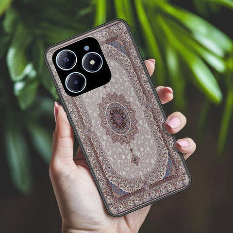 Realme C63 Cover - ONation Persian Rugs Series 2 - HQ Ultra Shine Premium Infinity Glass Soft Silicon Borders Case