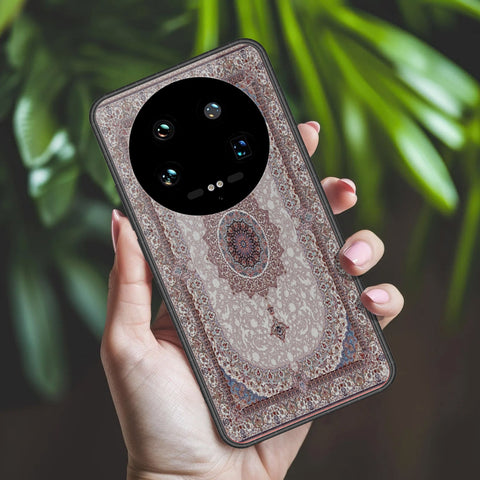 Xiaomi 14 Ultra Cover - ONation Persian Rugs Series 2 - HQ Ultra Shine Premium Infinity Glass Soft Silicon Borders Case