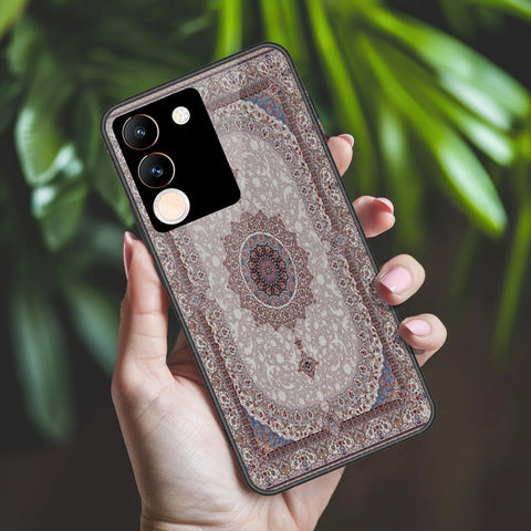 Vivo Y200 5G Cover - ONation Persian Rugs Series 2 - HQ Ultra Shine Premium Infinity Glass Soft Silicon Borders Case