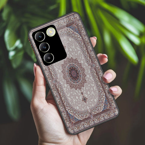 Vivo Y100 4G Cover - ONation Persian Rugs Series 2 - HQ Ultra Shine Premium Infinity Glass Soft Silicon Borders Case
