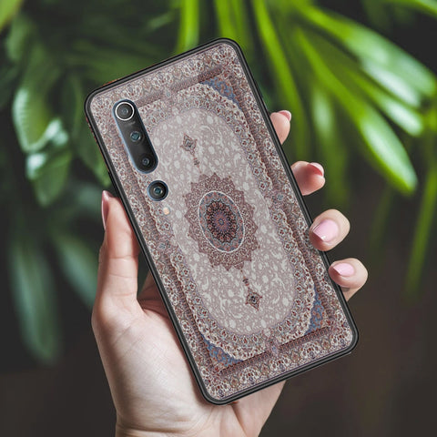 Xiaomi Mi 10 Cover - ONation Persian Rugs Series 2 - HQ Ultra Shine Premium Infinity Glass Soft Silicon Borders Case
